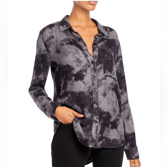 Rails Hunter Charcoal Tie Dye button down shirt NWOT - Picture 2 of 12